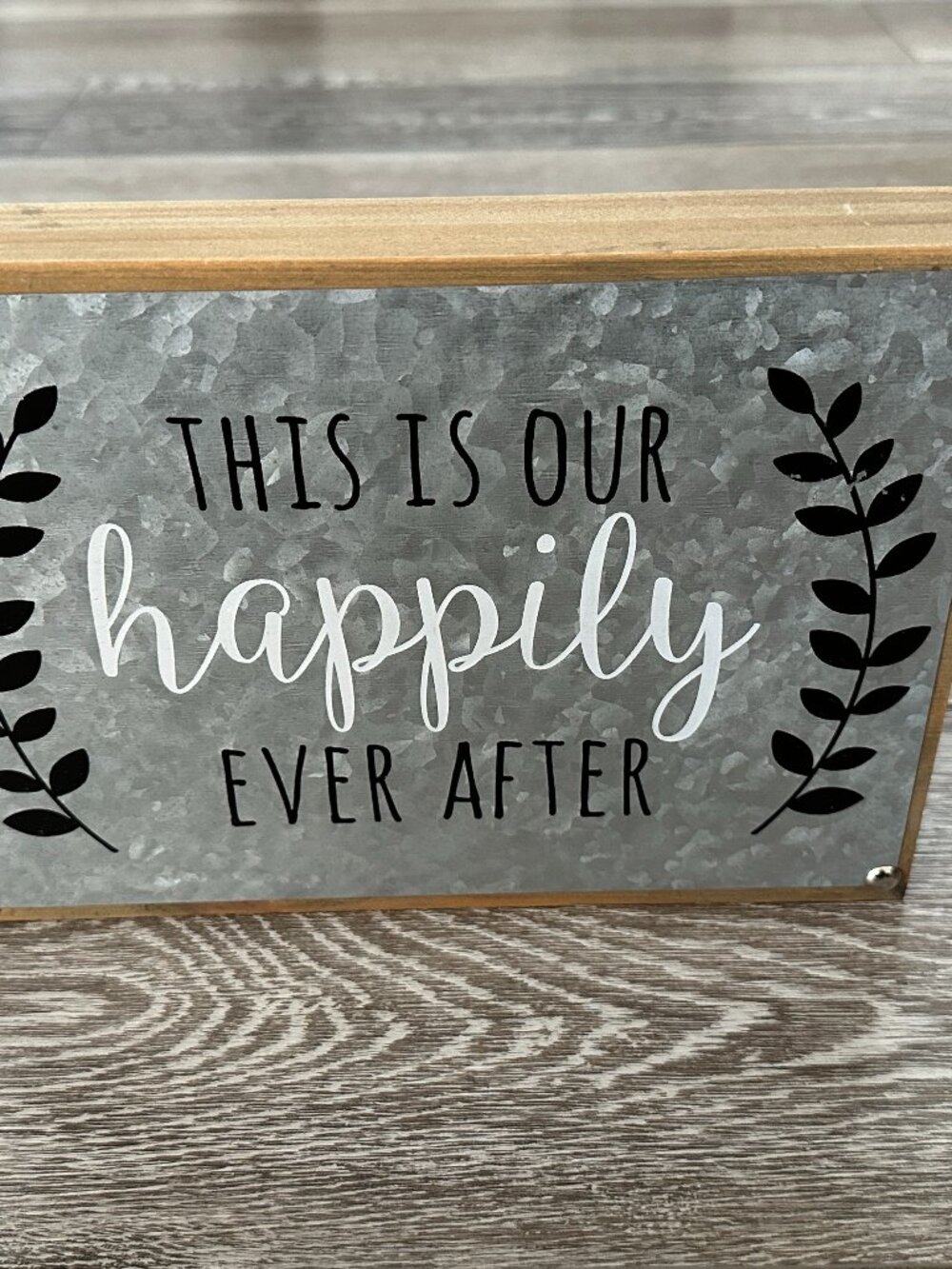 NWT Wall or Shelf Decor Farmhouse Cottage This is Our Happily Ever After